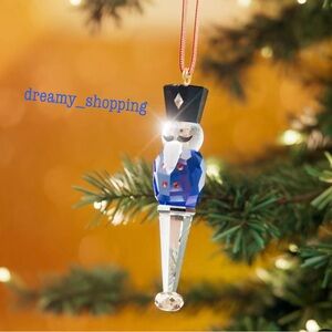 NIB 100% Authentic Swarovski Holiday Cheers Blue Nutcracker Ornament #5701868